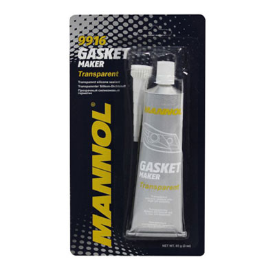 Герметик прозрачный силиконовый (-40С- +180С) Gasket Maker Transparent MANNOL 85гр.