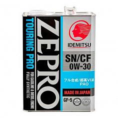 Масло моторное синт. IDEMITSU ZEPRO TOURING PRO F-S SN/CF SAE 0W30 4л