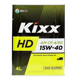 Масло моторное Kixx Dynamic CF-4 15W-40 (HD CF-4/SG 15W-40) 4L (мет. канистра)