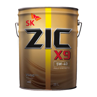 ZIC X9 5W40 полная синтетика SN/CF, A3/B3, A3/B4 20 л