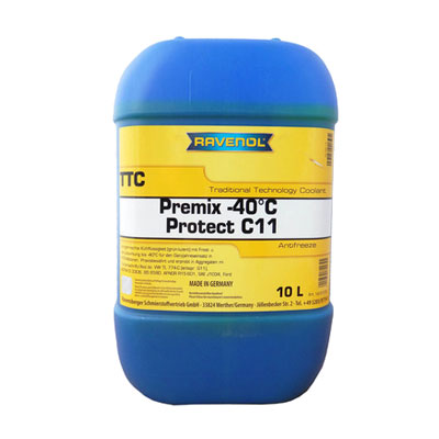 Антифриз готовый к прим. жёлтый RAVENOL TTC Traditional Technology Coolant Premix (10л)