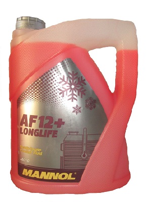 Антифриз Mannol AF12 красный готовый 5л.