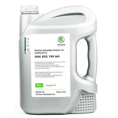 Масло моторное синт. Skoda LongLife-III SAE 0W30 5л
