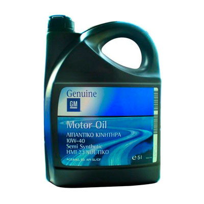 GM Масло моторное Motor Oil SAE 10W40 (5л) (4 шт) п/синт.   (EU)   1942046