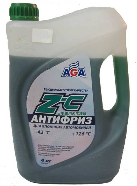 Антифриз AGA-ZC зеленый,4л.