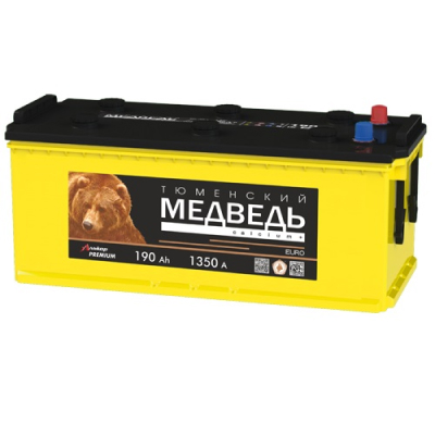 190 Ач Тюменский медведь LA п/п (конус)