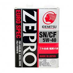 Масло моторное синт. IDEMITSU ZEPRO EURO SPEC F-S SN/CF SAE 5W40 4л