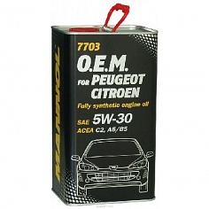 масло мот. синт. MANNOL O.E.M. Peugeot Citroen 5W/30 (4л.) SN/CF