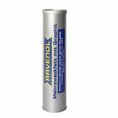 Смазка Ravenol Mehrzweckfett mit Graphit для низкооборотистых подшипников скольжения и качения 400г.