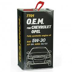 масло мот. синт. MANNOL O.E.M. Chevrolet Opel 5W/30 (4л.) SN/CF