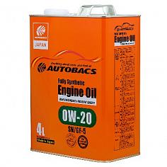 Масло моторное Autobacs Engine Oil FS 0W20 SN/GF-5, 4л