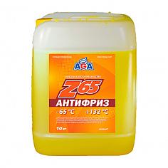 Антифриз, готовый к применению, желтый, -65С AGA ANTIFREEZE AGA-Z65, PREMIX 10 кг