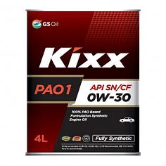 Масло моторное синт. Kixx PAO 1 SN/CF 0W30 4л